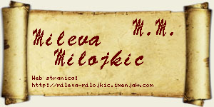 Mileva Milojkić vizit kartica